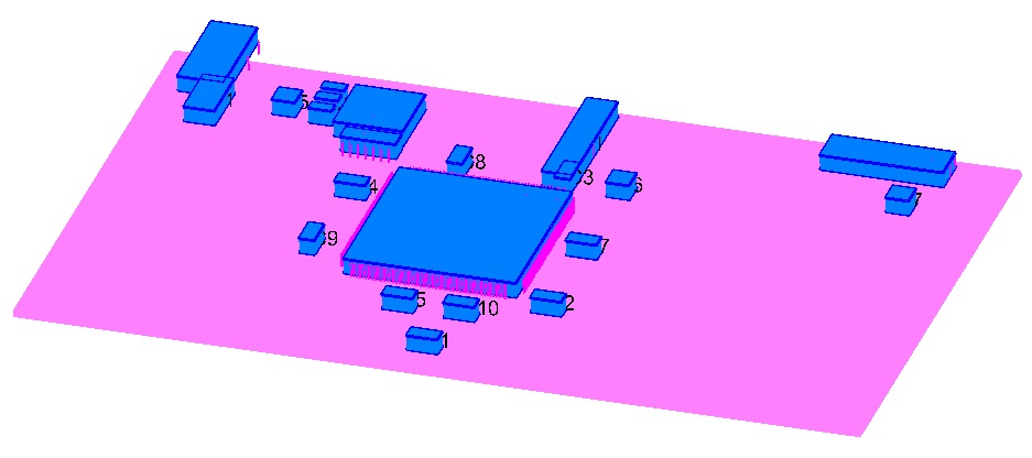 3D shaded view of the board